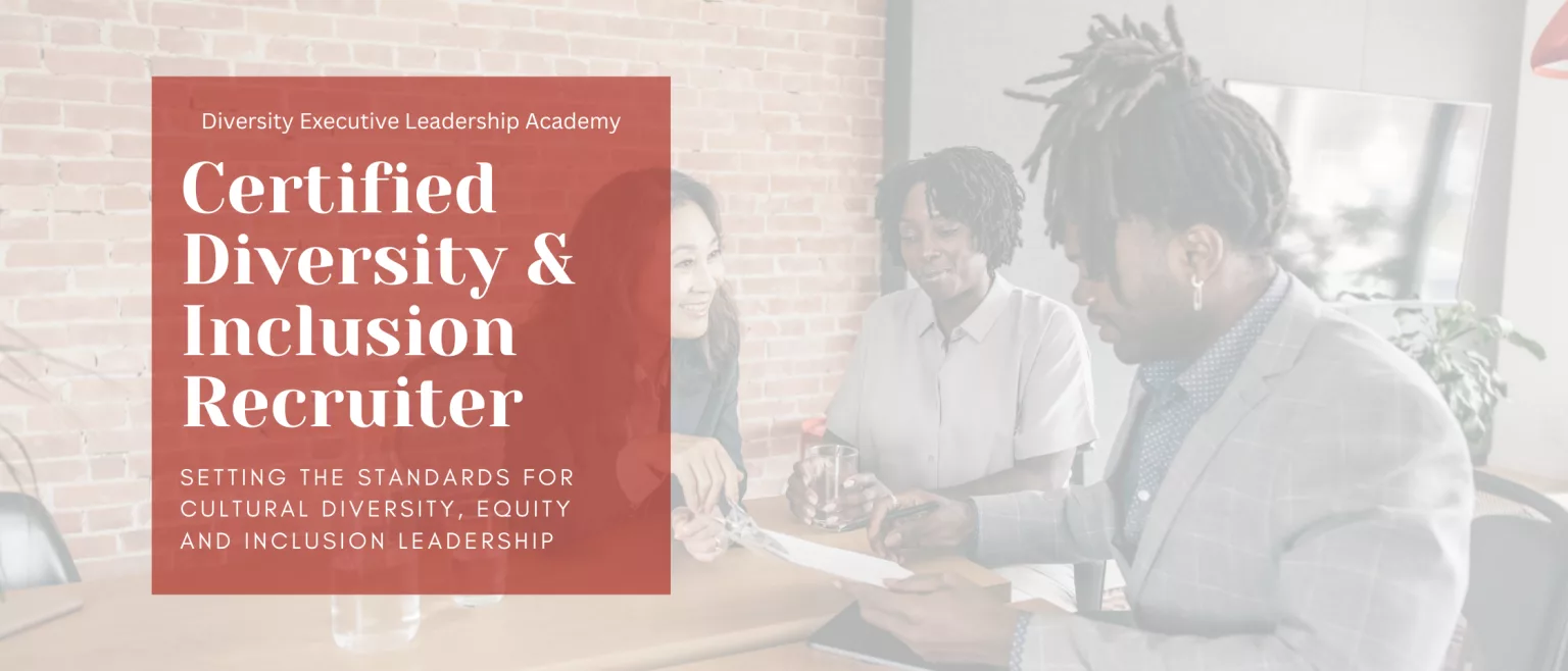 Certified Diversity Inclusion Recruiter (CDIR) program banner